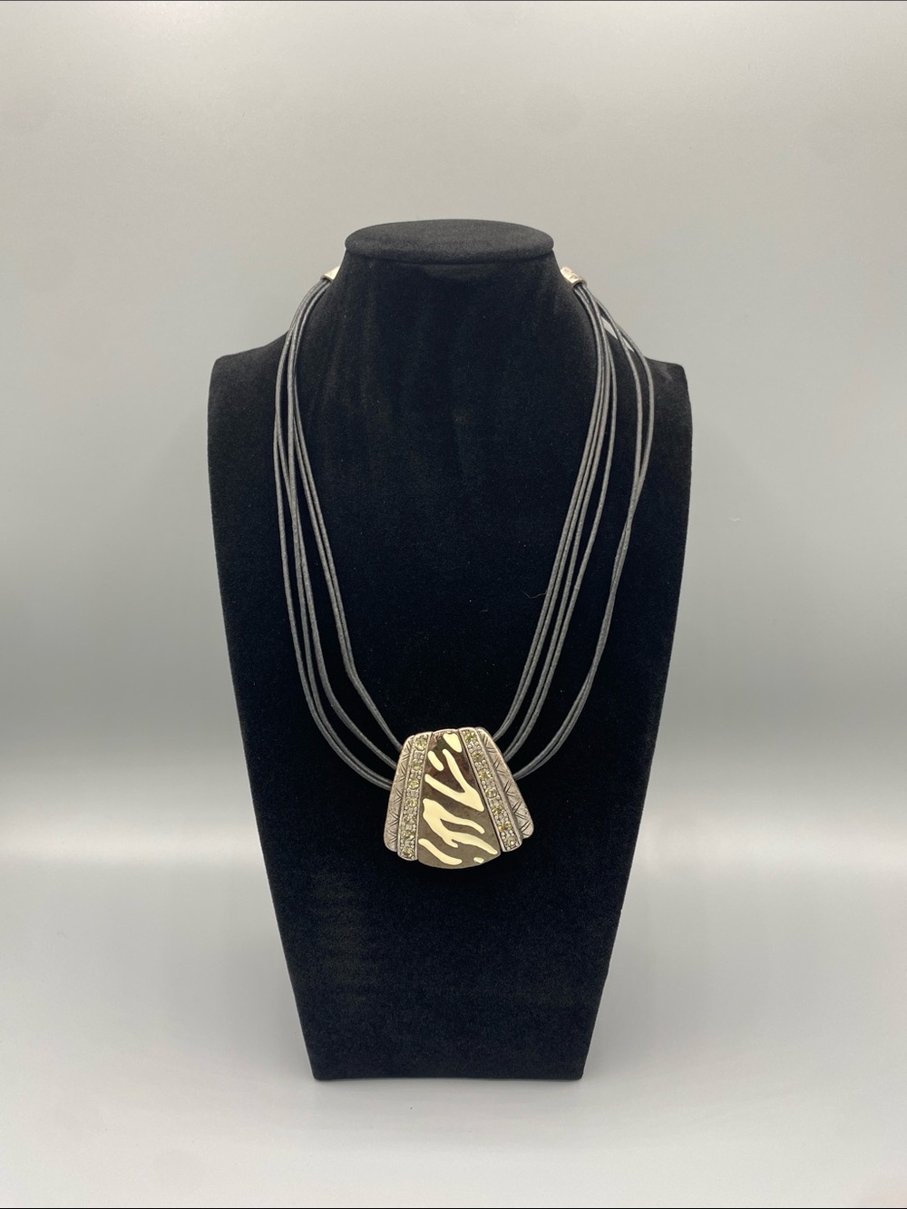 Chicos Statement Necklace - Rope Chain with Tribal Pendant